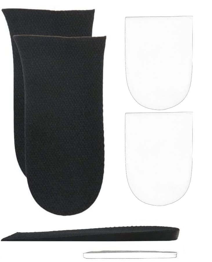12mm12 Inch Limb Leg Length Discrepancies LLD Heel Inserts Insoles 2 Medium Rights Black